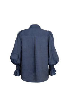 Lucca Puff - Sleeve Cotton - Stretch Blouse - Reina Diaz