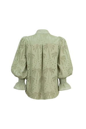 Lucca Puff - Sleeve Cotton - Stretch Blouse - Reina Diaz