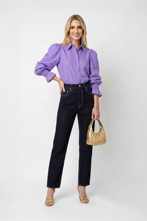 Lucca Puff - Sleeve Cotton - Stretch Blouse - Reina Diaz