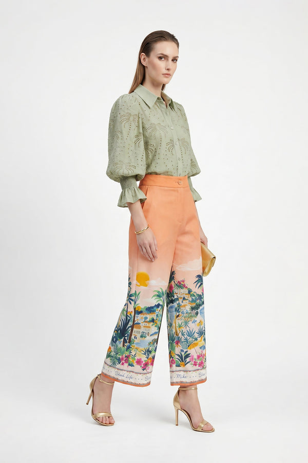 Lucca Puff - Sleeve Cotton - Stretch Blouse - Reina Diaz