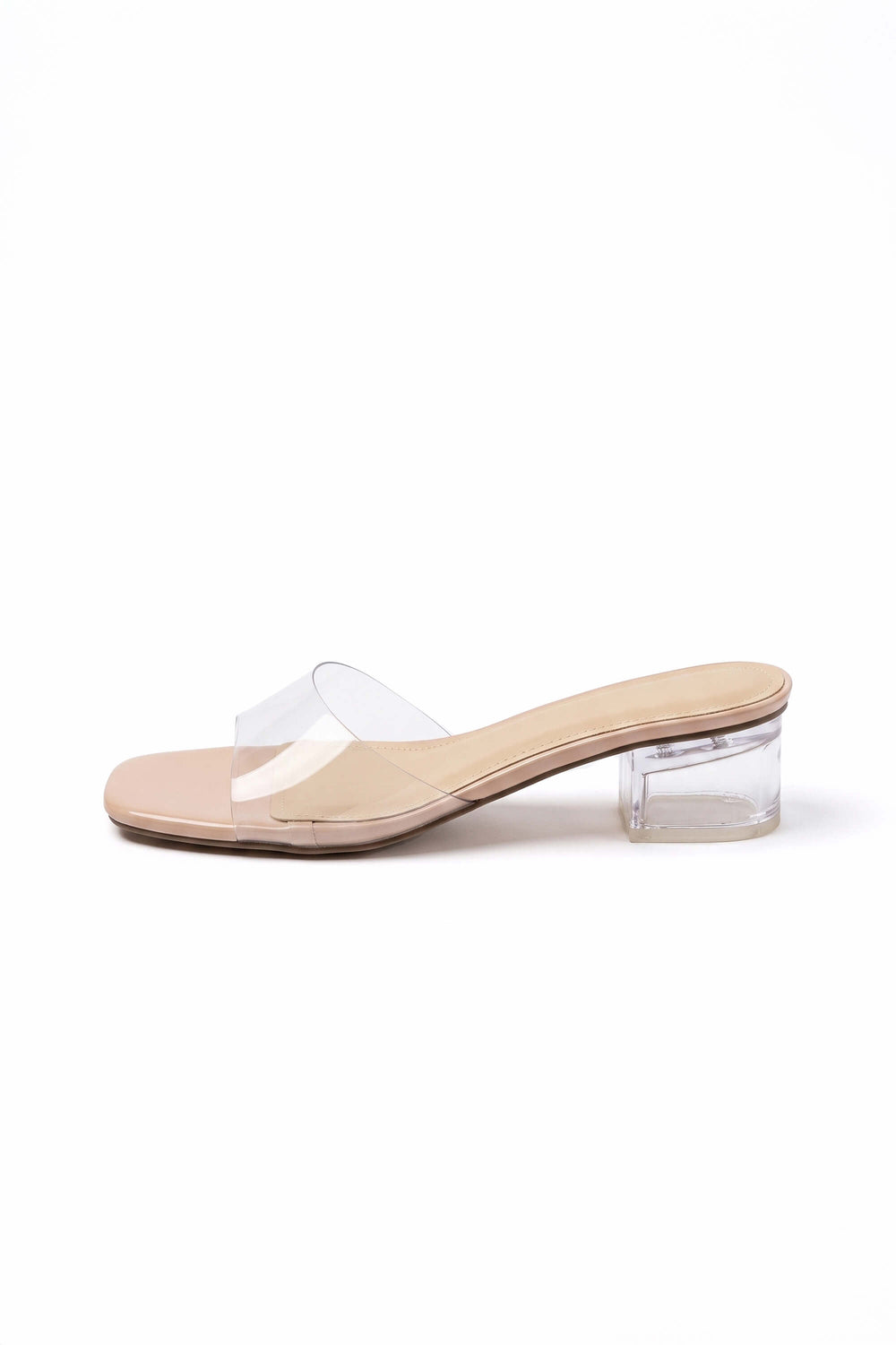 Lucia Clear Vinyl Block Heel Mules ZA02394 - Reina Diaz