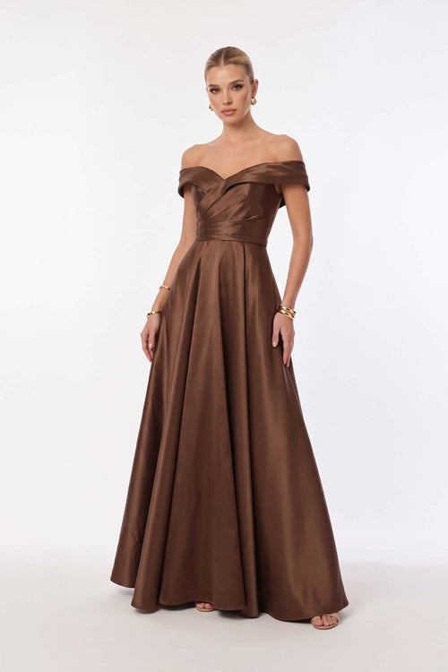 Lucia Off-Shoulder Sweetheart Vestido Fiesta 421116 CAF - Reina Diaz