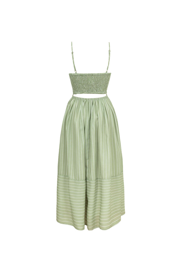Lucía Sleeveless Belted Midi Vestido - Reina Diaz