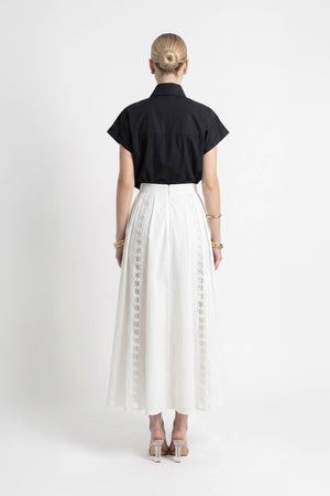 Luciana Lace Inset Maxi Falda 541369 HUE - Reina Diaz