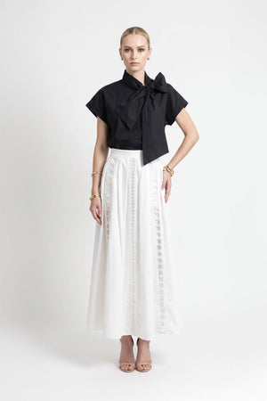 Luciana Lace Inset Maxi Falda 541369 HUE - Reina Diaz