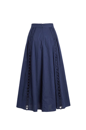Luciana Lace Inset Maxi Falda 541369 MAR - Reina Diaz