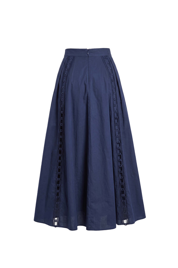 Luciana Lace Inset Maxi Falda 541369 MAR - Reina Diaz