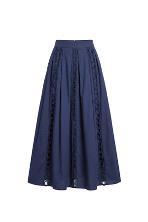 Luciana Lace Inset Maxi Falda 541369 MAR - Reina Diaz