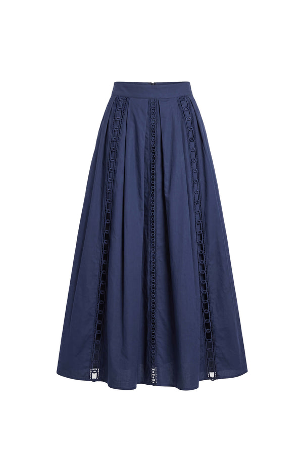 Luciana Lace Inset Maxi Falda 541369 MAR - Reina Diaz