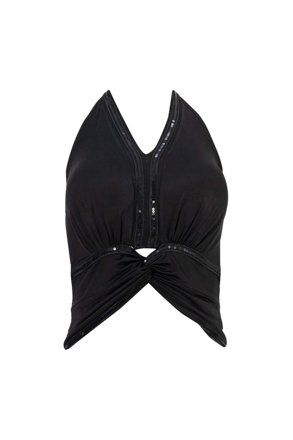 Lydia Beads Halter Top - Reina Diaz