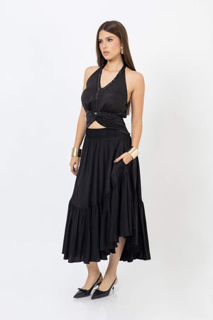 Lydia Beads Halter Top - Reina Diaz