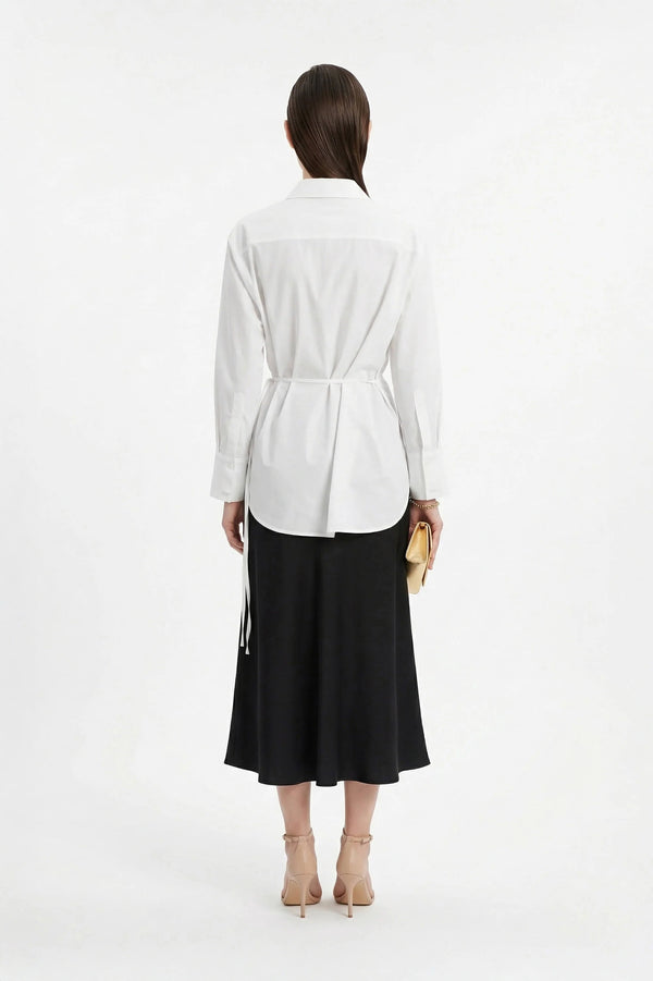Lyon Hardware Side - Tie Cotton Blusa - Reina Diaz