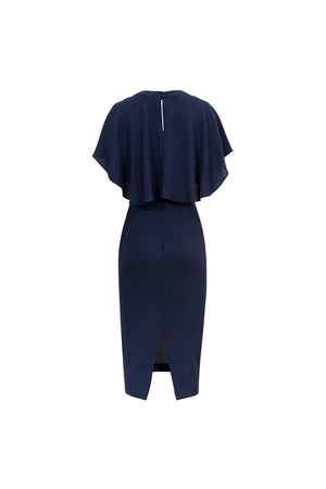 Magnolia Pleated Halter Midi Vestido - Reina Diaz
