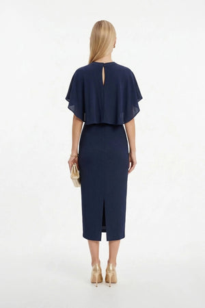 Magnolia Pleated Halter Midi Vestido - Reina Diaz
