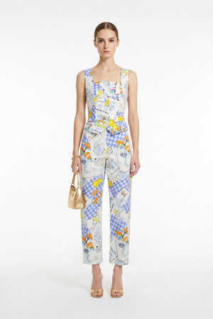Magnolia - Print Tailored Cotton Pants - Reina Diaz