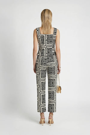 Magnolia - Print Tailored Cotton Pants - Reina Diaz