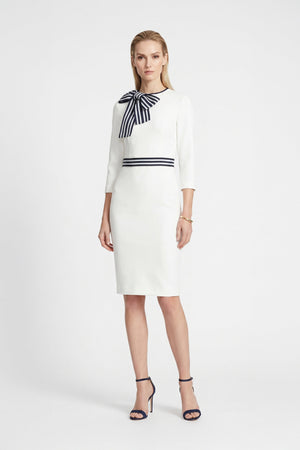 Mallory Nautical Midi Vestido - Reina Diaz