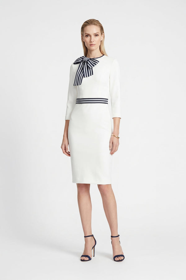 Mallory Nautical Midi Vestido - Reina Diaz
