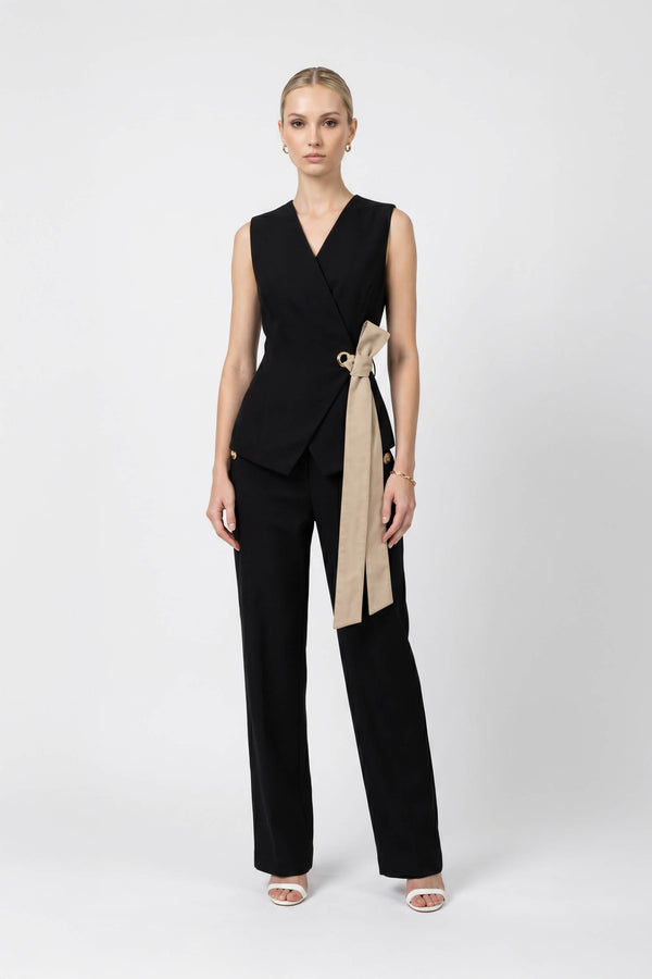 Malva Bi - Color Wrap Sleeveless Blazer - Reina Diaz