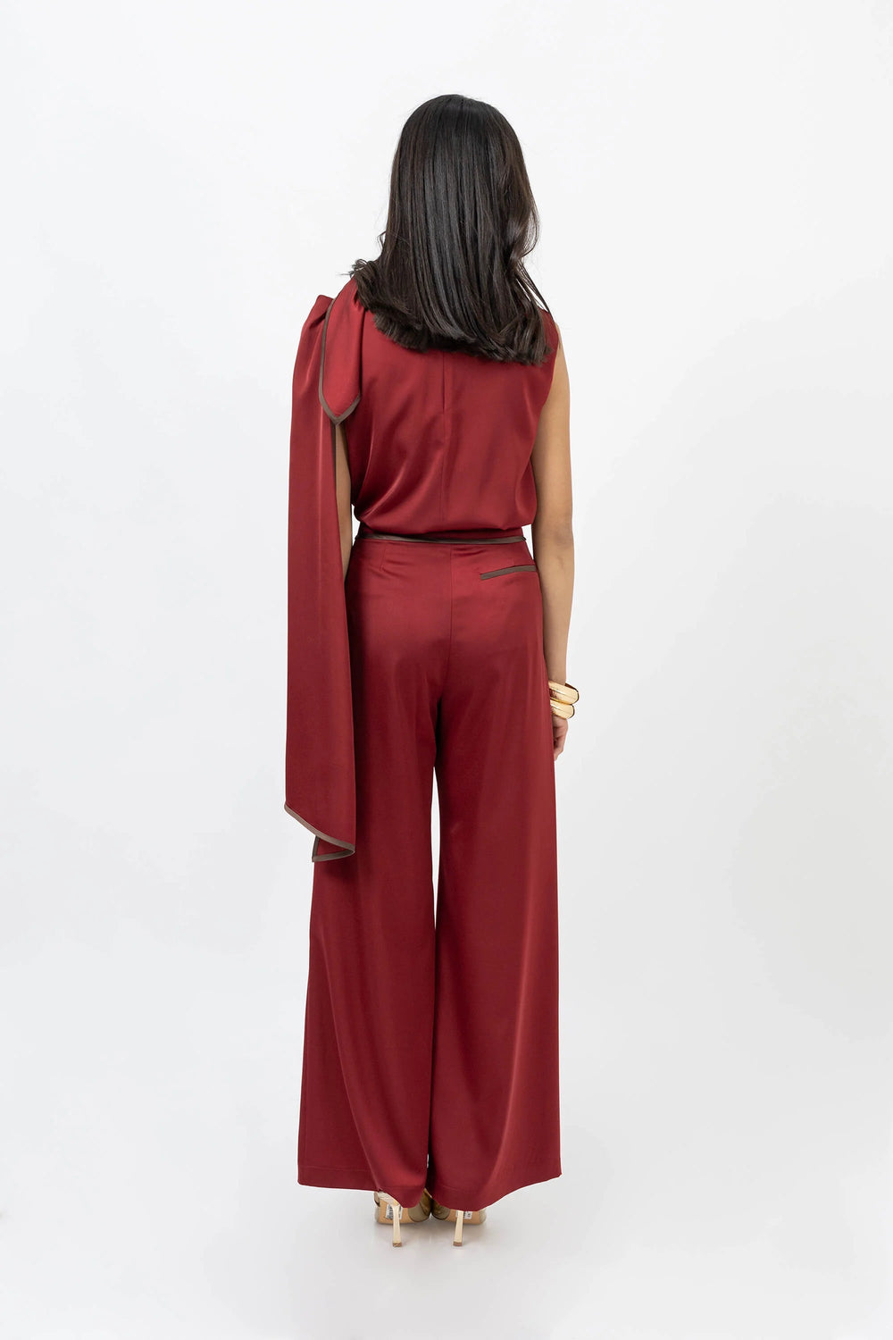 Marlee Satin Wide Pantalón - Reina Diaz