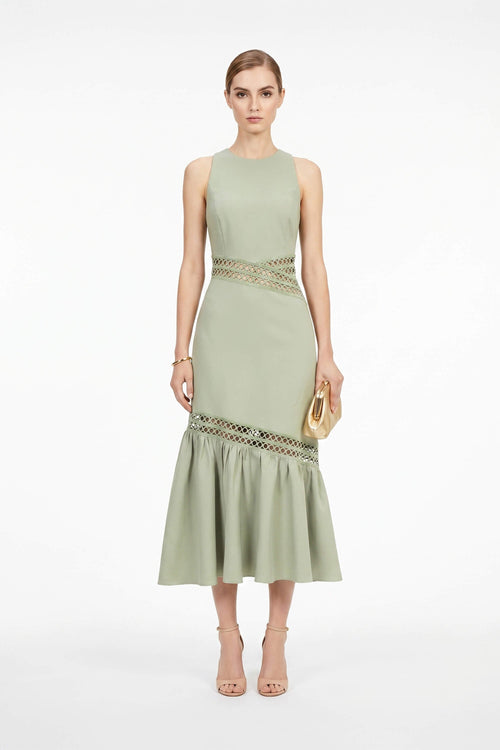 Marrakech Belted Cotton - Blend Utility Dress - Reina Diaz