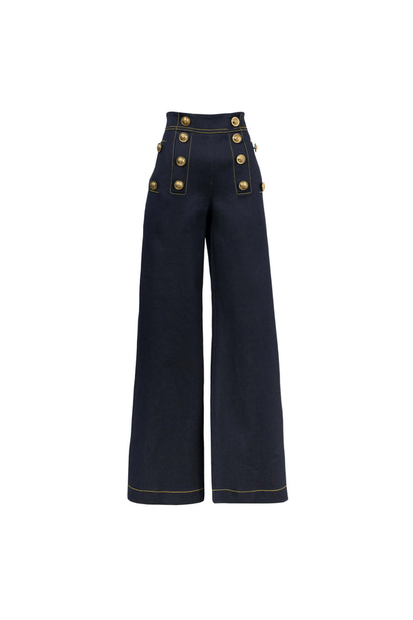 Martina High-Waist Sailor Wide-Leg Pantalón 731104 IND - Reina Diaz
