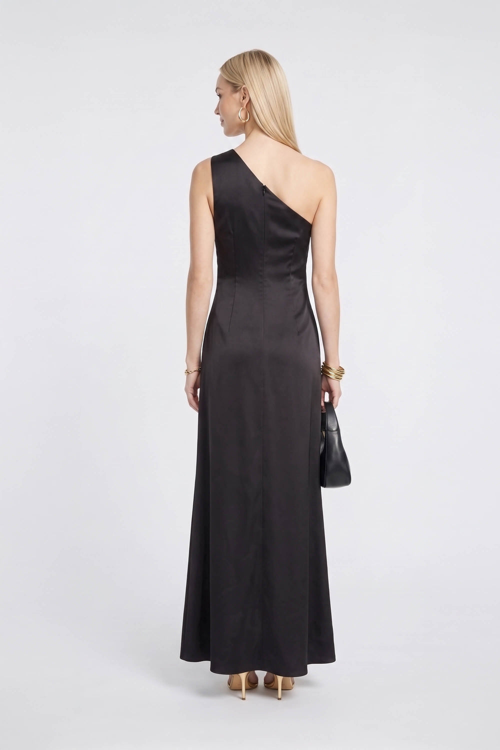 Martina One-Shoulder Floral Maxi Vestido 526150 NEG - Reina Diaz
