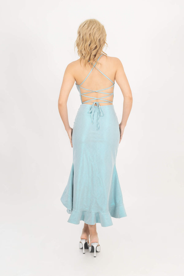 Melanie Lace - Up Vestido - Reina Diaz