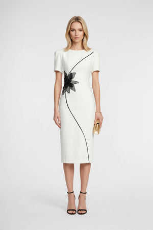Mia Floral - Midi Sheath Dress - Reina Diaz