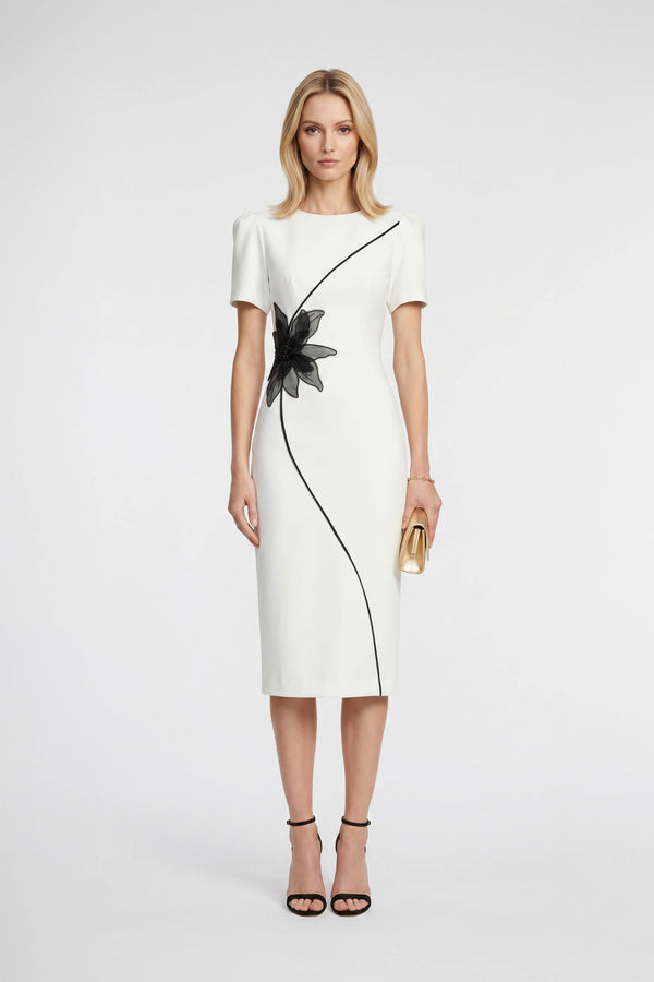 Mia Floral - Midi Sheath Dress - Reina Diaz