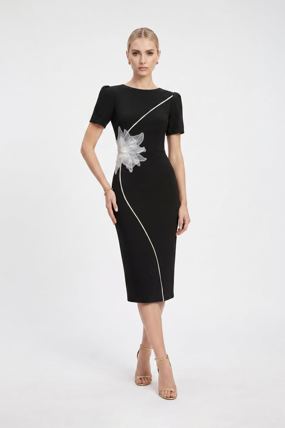 Mia Floral - Midi Sheath Dress - Reina Diaz