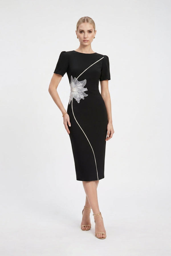 Mia Floral - Midi Sheath Dress - Reina Diaz