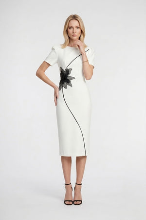 Mia Floral - Midi Sheath Dress - Reina Diaz