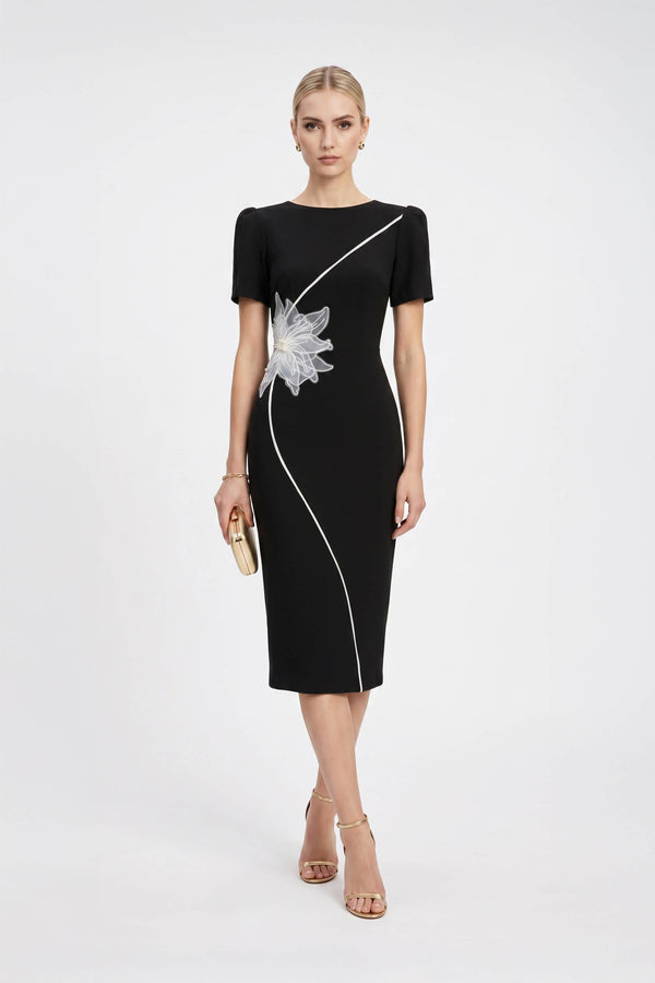 Mia Floral - Midi Sheath Dress - Reina Diaz