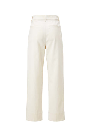 Mia Gold-Button Cropped Straight Pantalón 731177 HUE - Reina Diaz