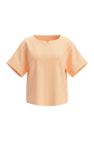 Mia Striped Short Sleeve Blusa 752970 NAR - Reina Diaz