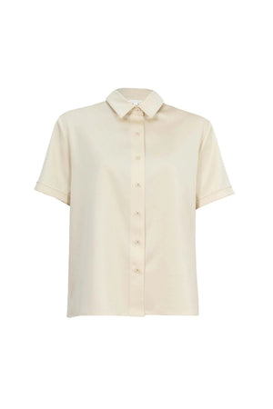 Milán Scalloped Sleeve Tech Blusa - Reina Diaz