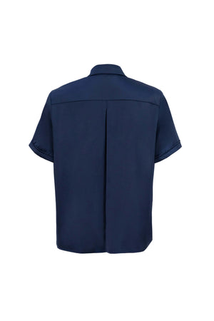 Milán Scalloped Sleeve Tech Blusa - Reina Diaz