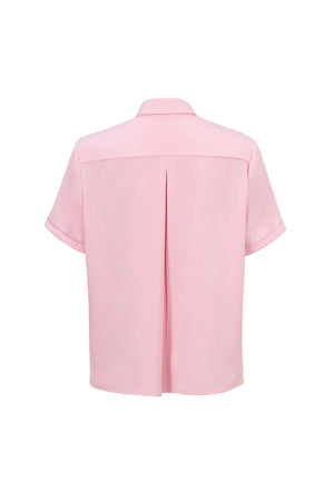 Milán Scalloped Sleeve Tech Blusa - Reina Diaz