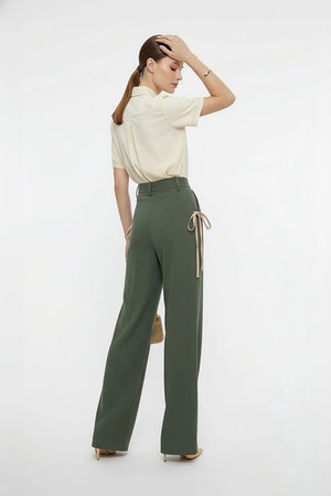 Milán Scalloped Sleeve Tech Blusa - Reina Diaz