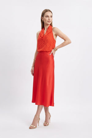Millie Cowl Halter Top 752629 ROJ - Reina Diaz
