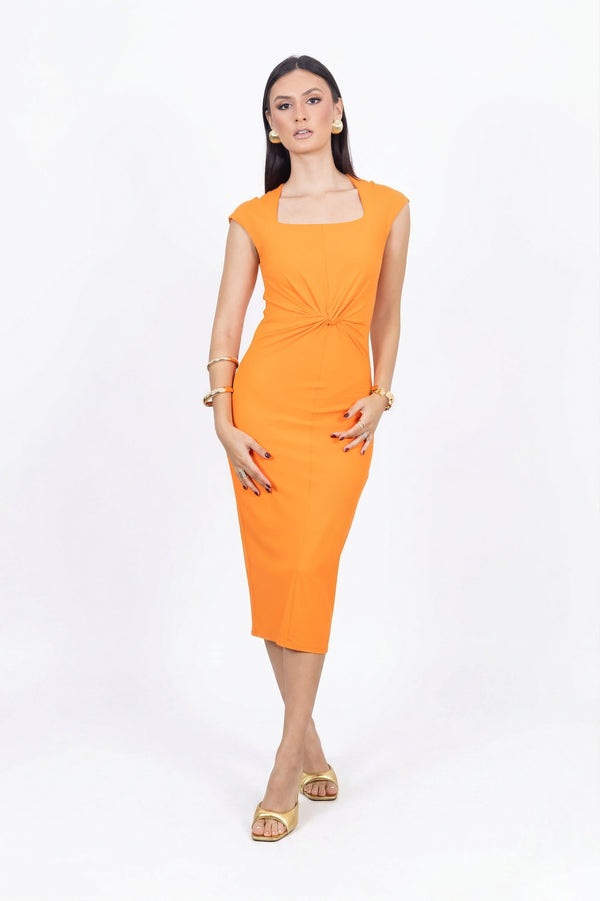 Miranda Front Twist Vestido - Reina Diaz
