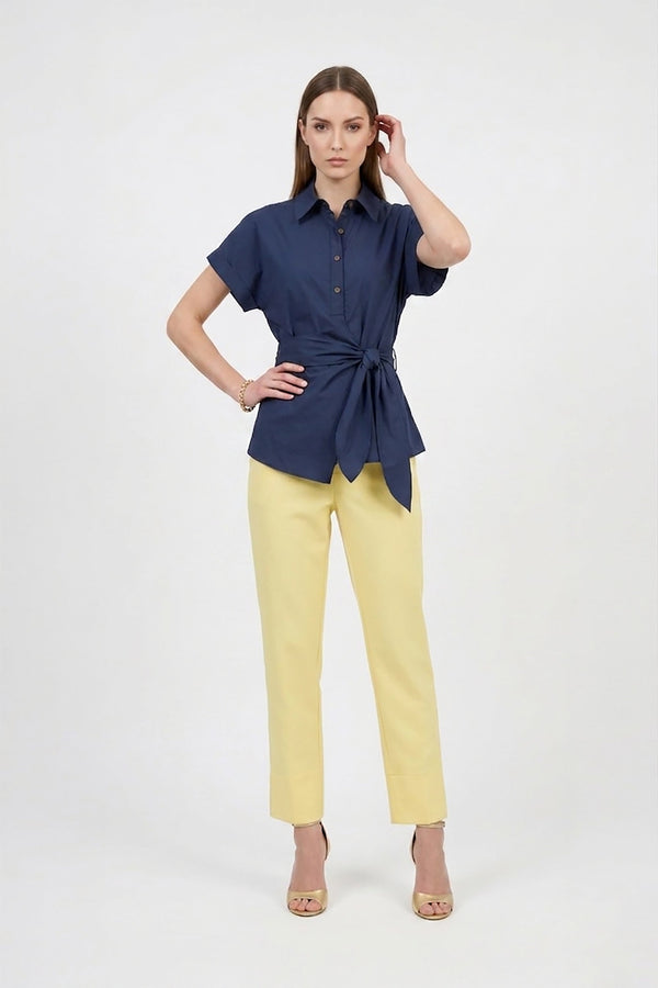 Miranda High - Waisted Tailored Straight - Leg Pants - Reina Diaz