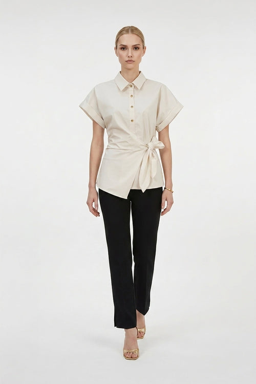 Miranda High - Waisted Tailored Straight - Leg Pants - Reina Diaz