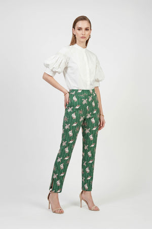 Miranda High-Waisted Tailored Straight-Leg Pants 731125 - Reina Diaz