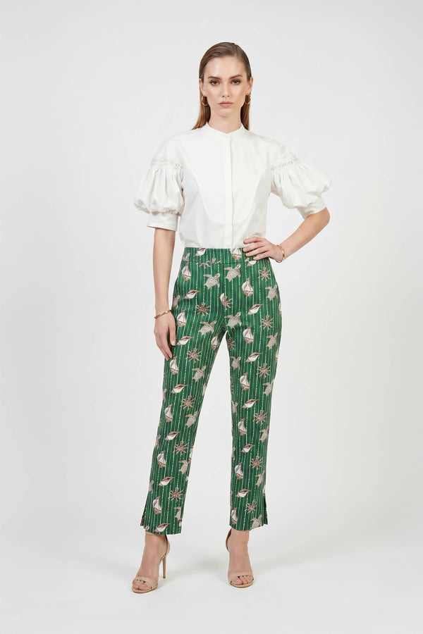 Miranda High-Waisted Tailored Straight-Leg Pants 731125 - Reina Diaz