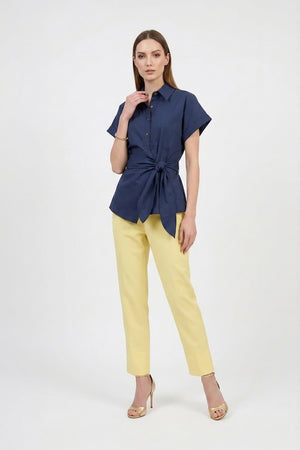 Miranda High - Waisted Tailored Straight - Leg Pants - Reina Diaz