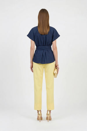 Miranda High - Waisted Tailored Straight - Leg Pants - Reina Diaz