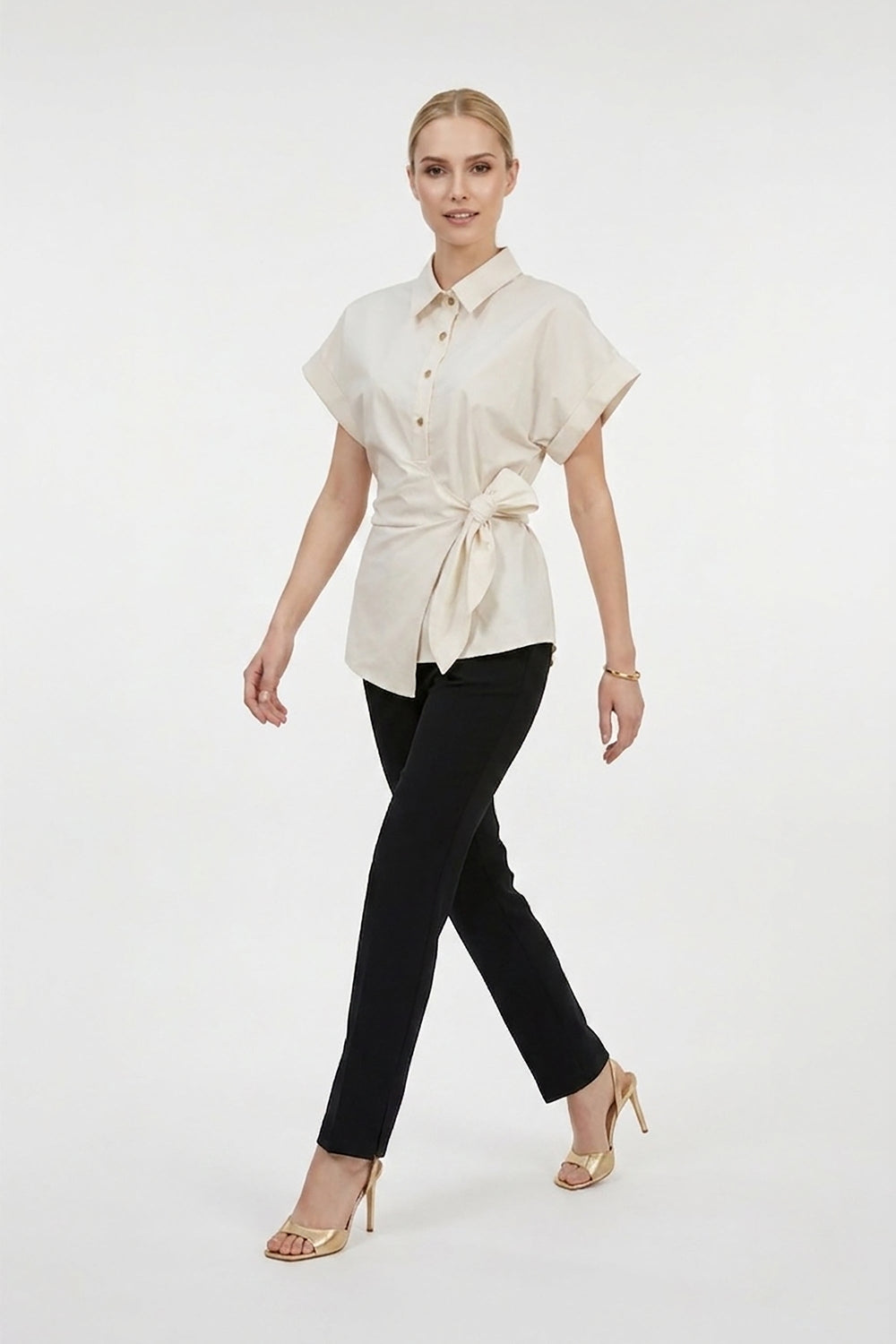 Miranda High - Waisted Tailored Straight - Leg Pants - Reina Diaz