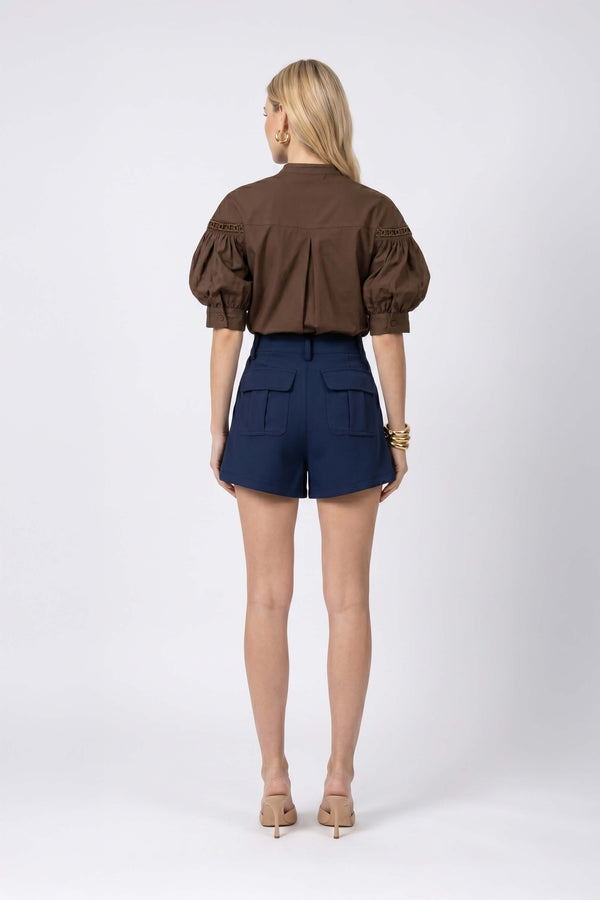 Nadia Asymmetric Crossover-Front Blusa 752963 CAF - Reina Diaz